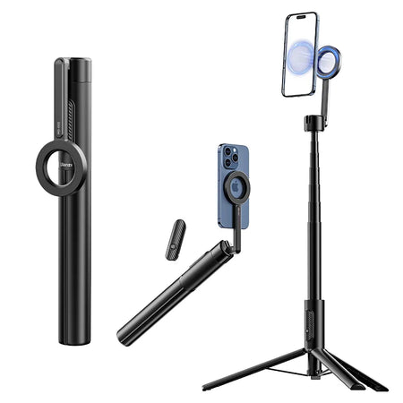 Ulanzi MG-002 Magnetischer Selfie-Stick-Stativ Max M001B – Schwarzes Selfie-Stick-Stativ.