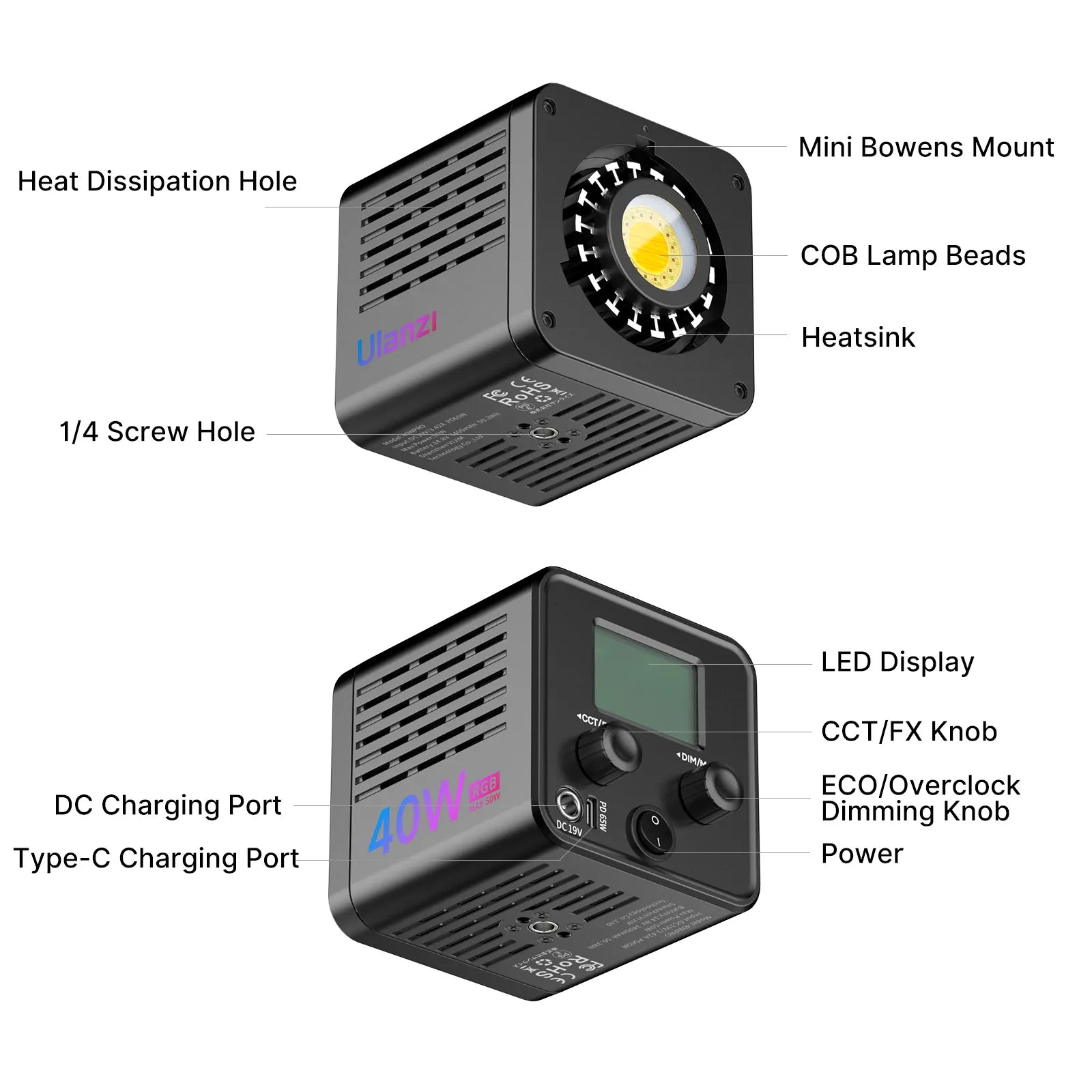 Ulanzi L024 40W RGB-Videoleuchte