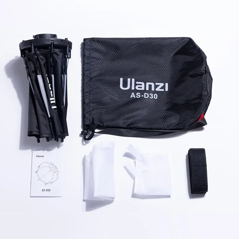 Ulanzi 30cm Oktagonale Softbox mit Mini Bowens Mount und Raster L083GBB1