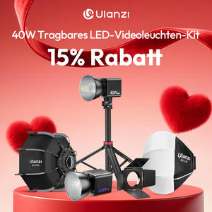 Ulanzi 40W tragbare LED-Videoleuchte Bundle