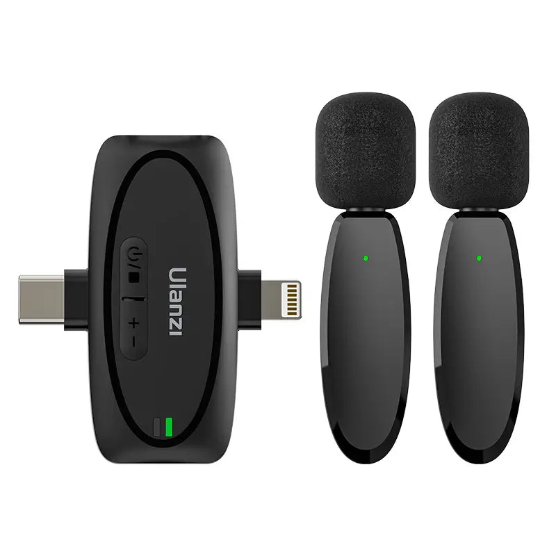 Ulanzi V6 3-in-1 Plug-Play Drahtloses Lavalier-Mikrofon für iPhone/Android/Tablet/Kamera A020GBB1