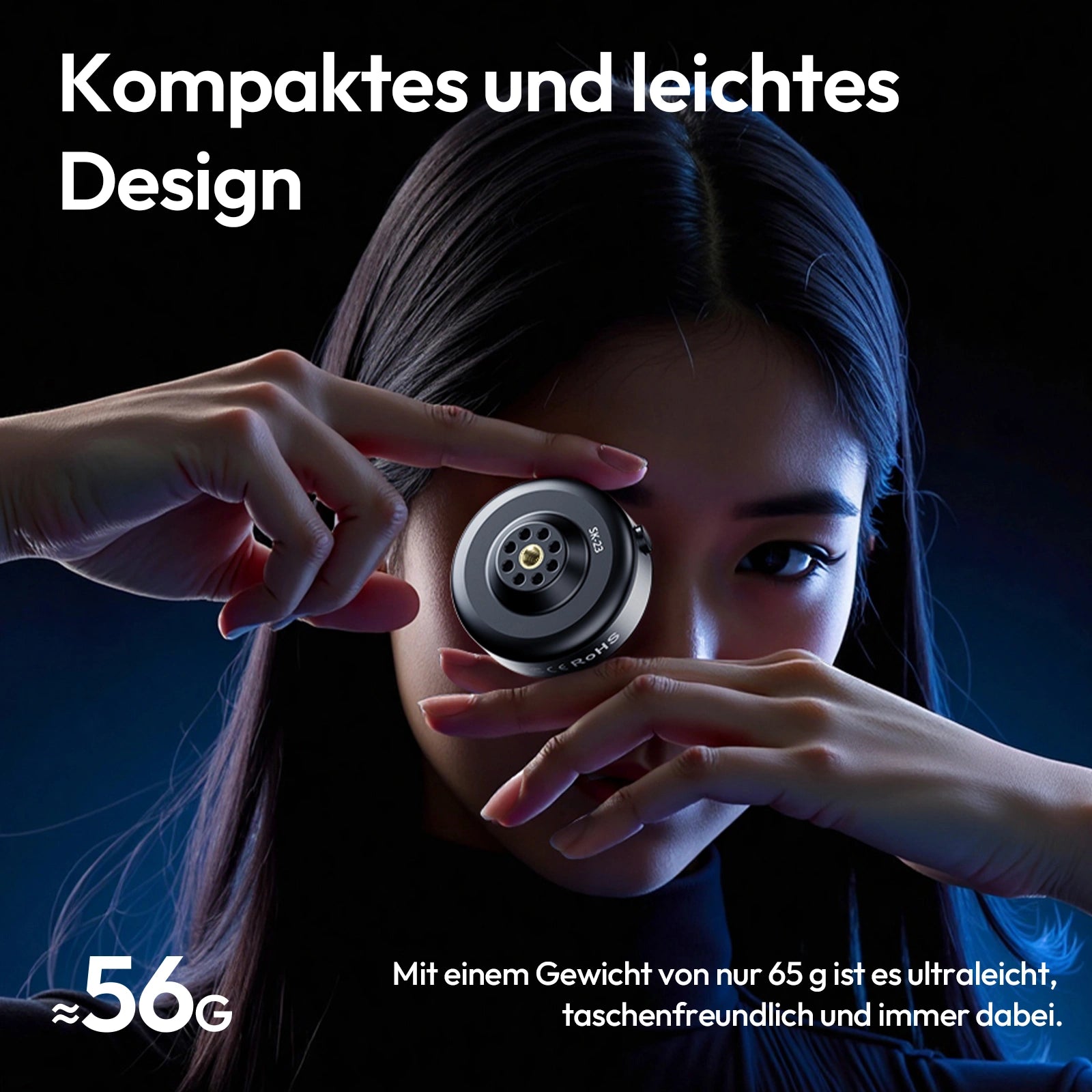 Ulanzi SK-23 Elektrischer Saugfuß mit 1/4"-Schraube M085 – Seitenansicht