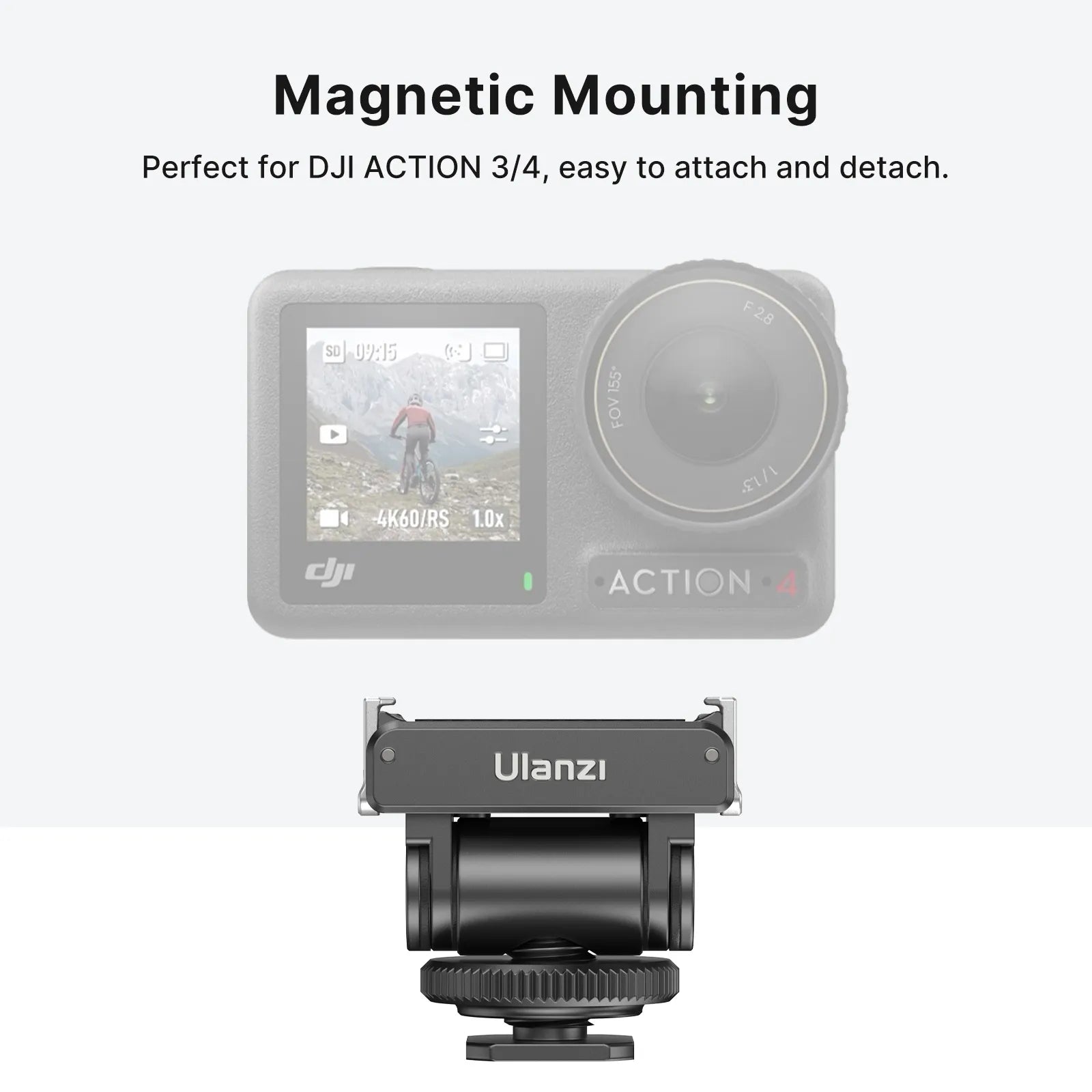 Magnetische Halterung für Insta 360 X5 Zubehör, Erweiterungskamera-Adapter-Ständer mit 1/4-Zoll-Schraube, für Insta 360 X4 X3, GoPro Hero 13/12, für DJI Osmo Pocket 3 magnetische Halterung