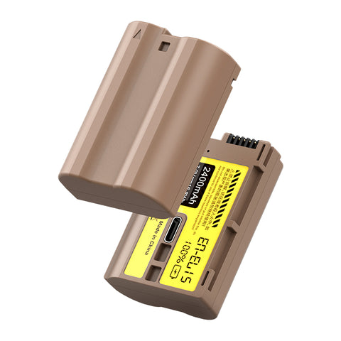 Ulanzi Nikon EN-EL15 Typ Lithium-Ionen-Akku mit USB-C-Ladeanschluss (2400mAh) 3288