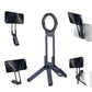 Ulanzi MagLock Phone Stand T163: Dunkelgrauer, vielseitiger Handy-Stativhalter für Mehrfachnutzung mit Stativmodus.