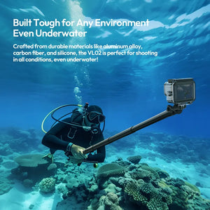 Ulanzi VL02 2,7m Stick Selfie T096 à fibre de carbone T096