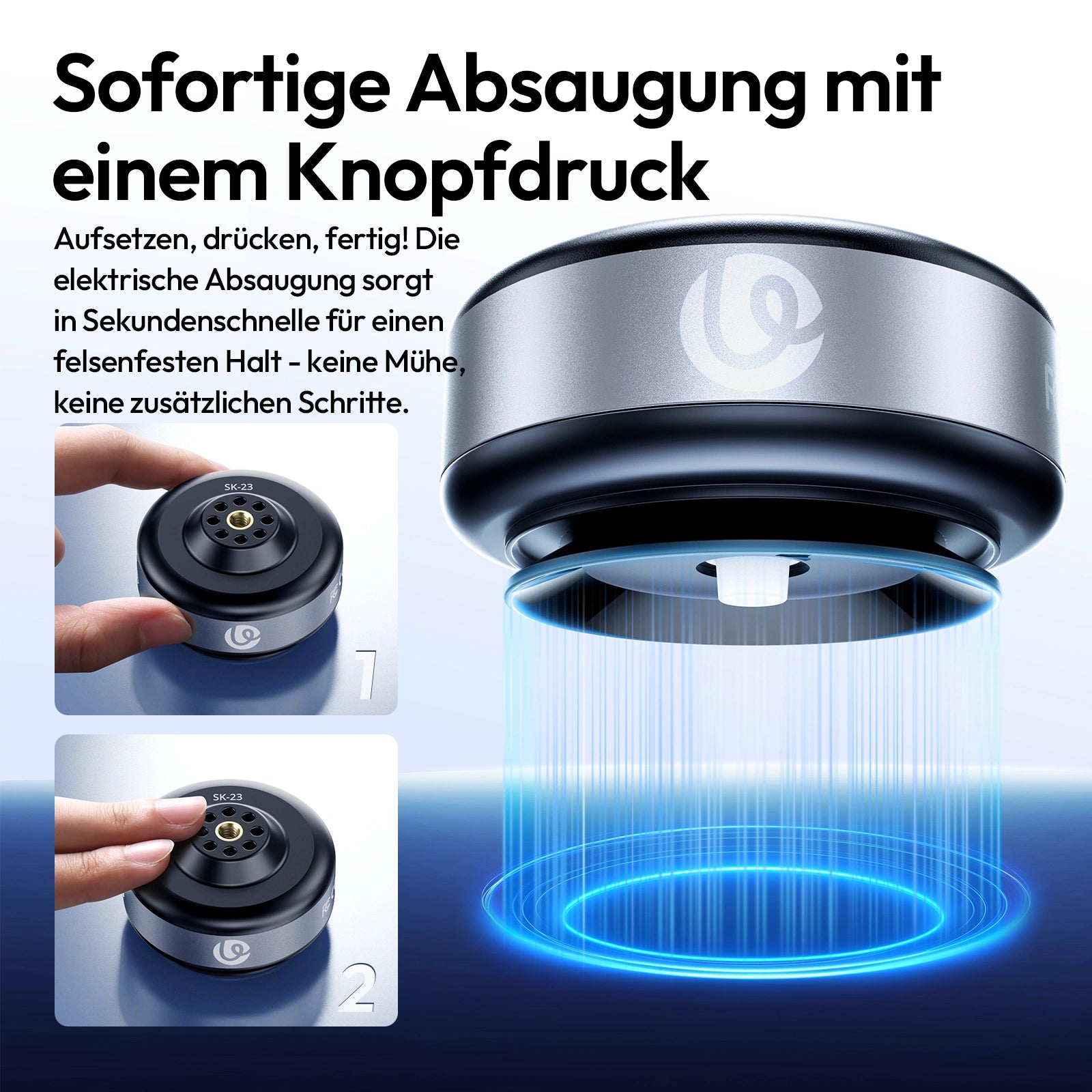 Ulanzi SK-23 Elektrischer Saugfuß mit 1/4"-Schraube M085 – Verpackung