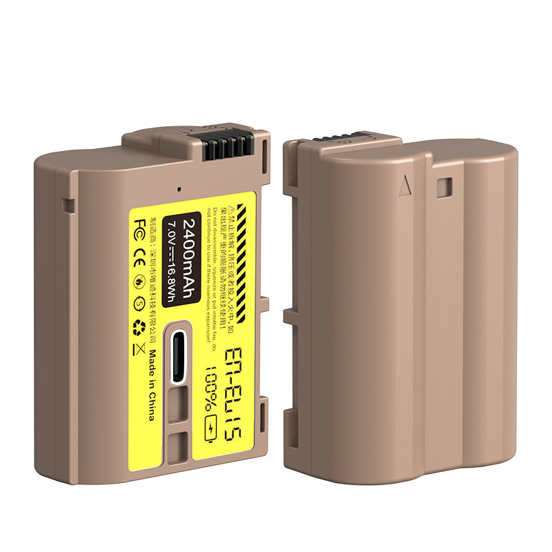 Ulanzi Nikon EN-EL15 Typ Lithium-Ionen-Akku mit USB-C-Ladeanschluss (2400mAh) 3288