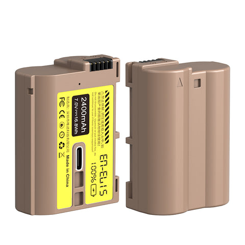 Ulanzi Nikon EN-EL15 Typ Lithium-Ionen-Akku mit USB-C-Ladeanschluss (2400mAh) 3288