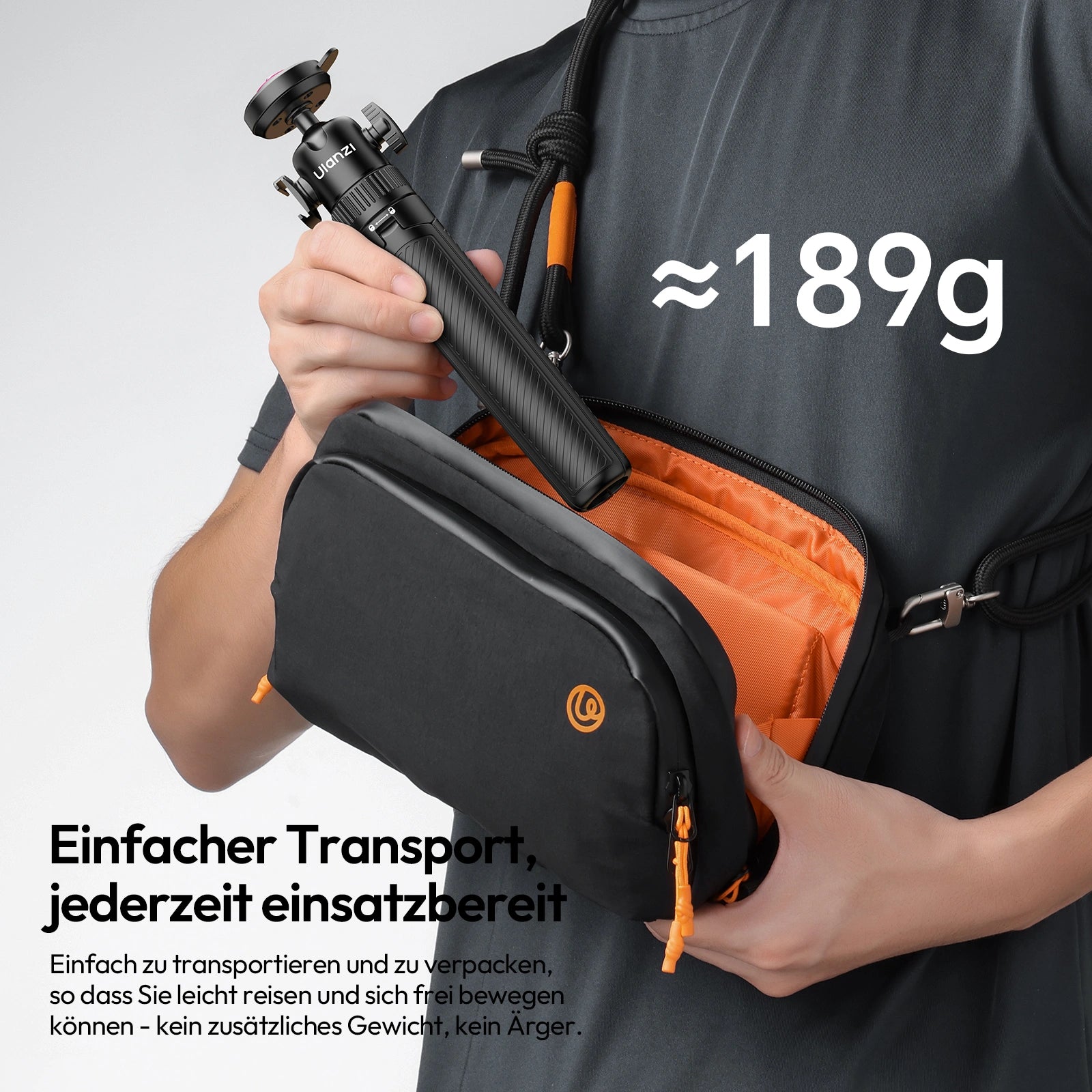 Ulanzi MT90 Cka Quick Release Stativ, Einfach zu transportieren und zu verpacken, so dass Sie leicht reisen und sich frei bewegen können - kein zusätzliches Gewicht, kein Ärger.