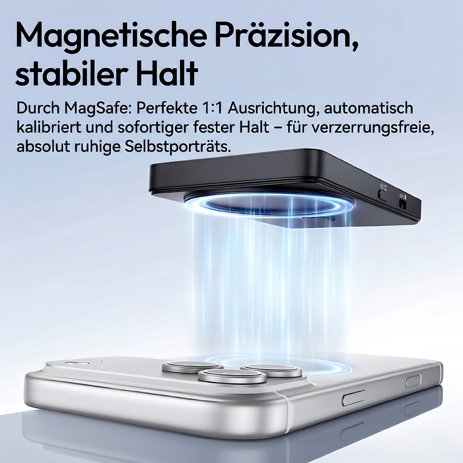 Ulanzi Vlog Selfie-Monitor mit magnetischer Präzision und stabilem Halt – perfekte Ausrichtung für verzerungsfreie, ruhige Selbstporträts.
