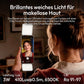Ulanzi GL01 GlowUp Licht mit brillantem weichem Licht für makellose Haut: Hoher CRI (Ra 91-97) für naturgetreue Farben, 3W Leistung und 410Lux@0.5m für perfekte Hautdetails bei Selfies und Vlogs.