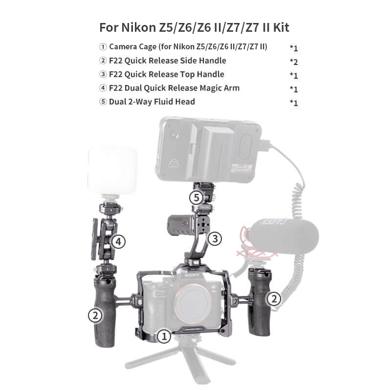 Falcam F22 Schnellspanner Kits für Sony, Nikon, Fujifilm, Panasonic