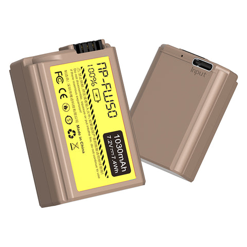 Ulanzi Sony NP-FW50 Typ Lithium-Ionen-Akku mit USB-C-Ladeanschluss (1030mAh) 3289