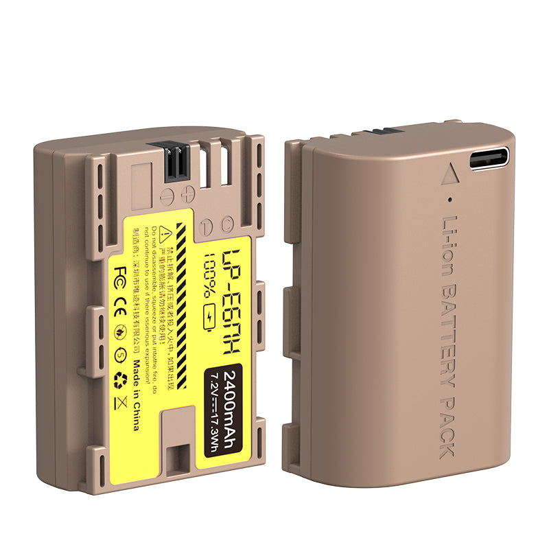 Ulanzi Cannon LP-E6NH Typ Lithium-Ionen-Akku mit USB-C-Ladeanschluss (2400mAh) 3284